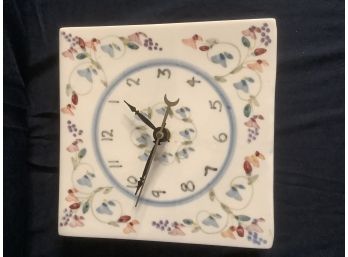 Porcelain Floral Wall Clock