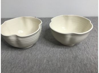 2 Rimmed Ceramic Bowls