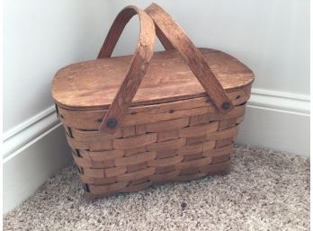 Wooden Picnic Basket