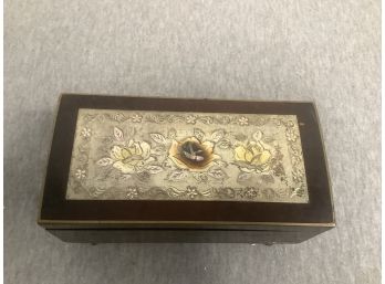 Gold Jewelry Box With Mirror