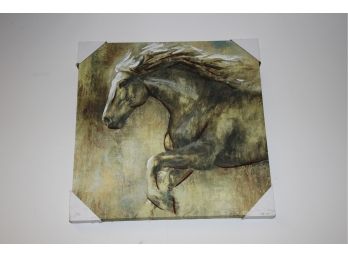 New Large Art Print Of Horse/Stallion On Canvas   MEASURE!!!!