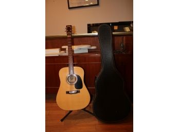 Vintage El Degas 6 String Acoustic Guitar W/Hard Case