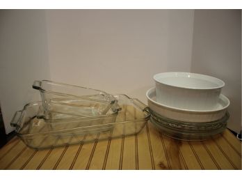 Lot Of Glass/Ceramic Bake & Cookware Dishes/Pie Plates