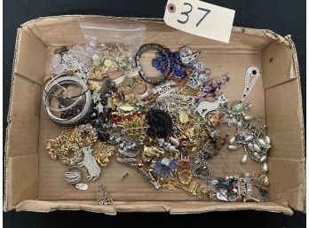 Tray Of Mixed Pins , Bracelets & Earrings
