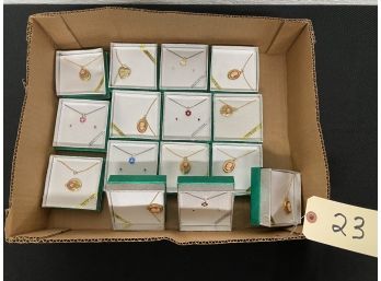 Tray Of Boxed Lockets & Austrian Crystal Necklace Sets