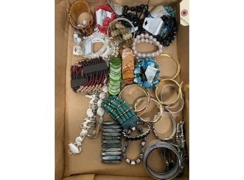 Tray Of Various Bracelets