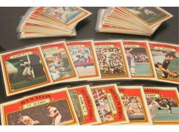 Lot Of 50 Vintage 1972 Topps In Action / World Series / Playoff Baseball Cards