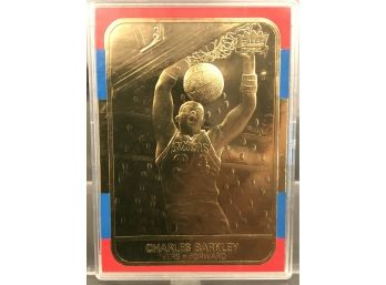 CHARLES BARKLEY 1997 Fleer 23 KT Gold Basketball Card 76ers - Serial# 00238