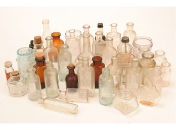 Huge Lot Of Vintage Assorted Medicine & Extract Bottles