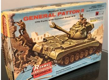 Vintage Renwal 'General Patton II' Army Tank Model Kit #556 - Original