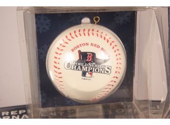 Lot Of (5) 2013 Boston Red Sox Christmas Ornaments - White