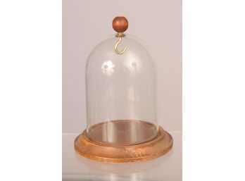 Wood & Glass Pocket Watch Display Dome Hanger - Approx. 5' Tall X 3' Wide