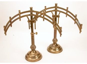 Antique Pair Of Brass Candelabras - Approx. 9 Lbs Ea.