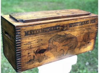 Vintage Dovetailed Wood Mattamuskeet Sportsmans Box