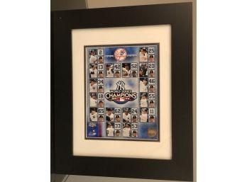 Team 2009 NY Yankees World Series Champions Framed Photo W/# Hologram