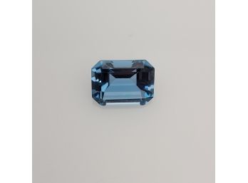 2.40 Carat Emerald Cut London Blue Topaz Gemstone
