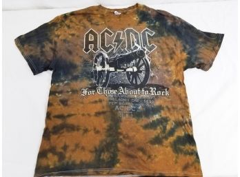 AC/DC 'For Those About To Rock' Dye Die T-Shirt Size XL