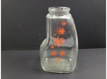 Vintage E-Z POR Corporation Glass Juice Pitcher Starburst