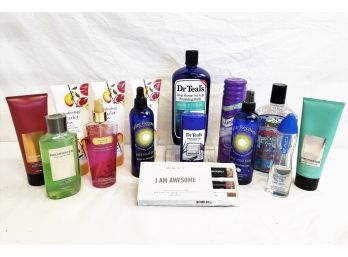 Women's Hair, Skin & Beauty Lot: Bath & Body Works, Dr. Teal's, Bodycology, Solar Recover & More