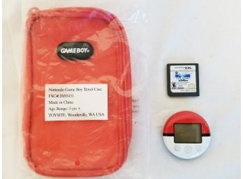 Nintendo Gameboy Travel Case, Nintendo DS Wipe Out The Game & Nintendo Pokemon Polkwalker