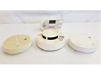Four Various Brand Smoke Alarms