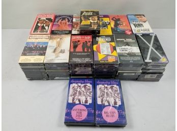 Sixty-Four VHS Tapes Sealed New & Pre-Viewed
