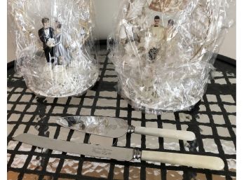 Two Cake Toppers And Brides Set