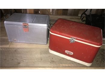 Two Vintage Coolers