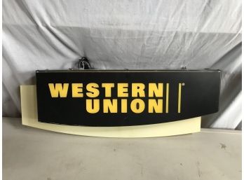 Hanging Western Union Sign