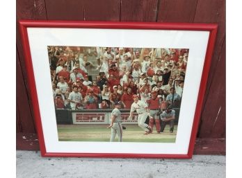 Framed Mark McGuire's 61st Home Run Photo In 1998