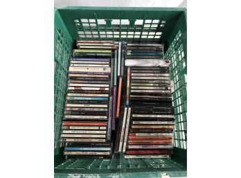 Green Crate With 75+ CD'S