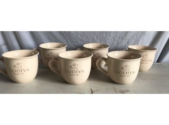 Six Godiva Mugs