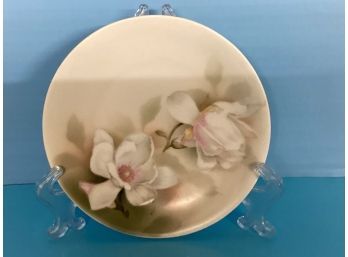 Vintage RS Germany  White Flowers Small Cabinet Plate (Loss Of Gold Trim On Rim)