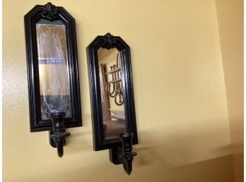 Pair  Mirror And Single Candle Stick Holder