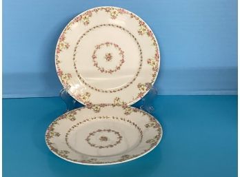 Vintage Pair French Limoges Guerin Plates Made For The Gimbel Brothers