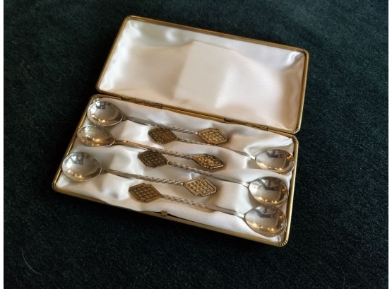 Vintage Russian Sterling Silver Demitasse Spoons