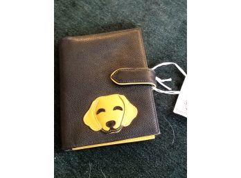 Leather Dog Motif Wallet