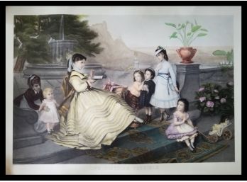 Hand Colored French Print