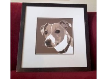 Jack Russell Cut Out Framed Print