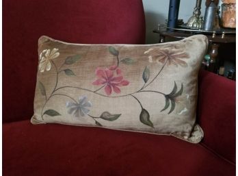 Hand Painted Silk Accent Pillow