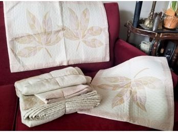 Four Pillowcases And Coverlet Set