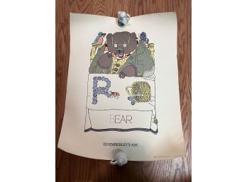 1978 Ed Emberleys Autographed ABCs Bear Poster