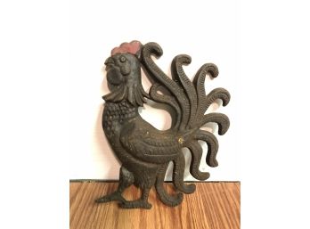 Antique Cast Iron Rooster Wall Decor