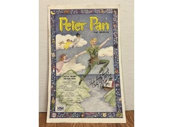 1990 Peter Pan The Musical Cathy Rigby McCoy Autographed Poster