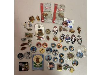 Vintage MLB, NFL & Miscellaneous Pin Collection