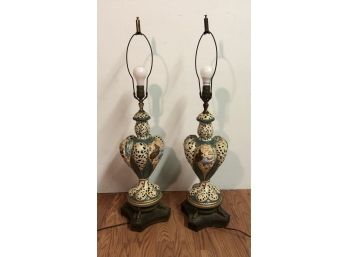 Pair Of Capodimonte Lamps