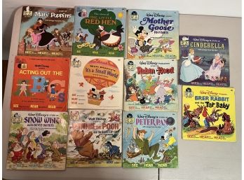 Vintage Walt Disney Childrens Records Lot