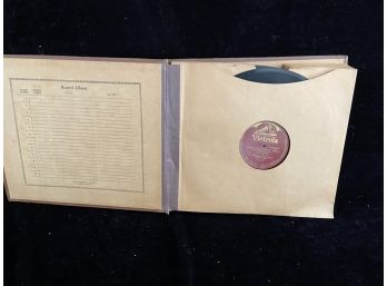 Twelve Vintage Victrola Opera LP Records In Album Book