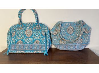 Two Vera Bradley Matching Quilted Handbags