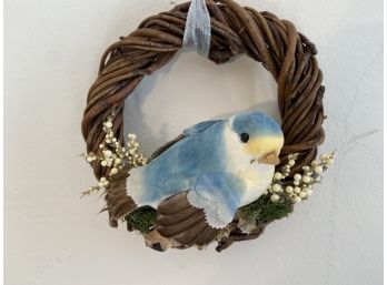 Small Delicate Bird On A Twisted Twig Wreath